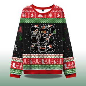 Alternative view of Christmas Black Cat Ugly Christmas Sweater