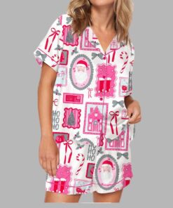 Alternative view of Christmas Bow Silky Satin Pajama Set