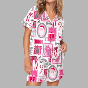 Alternative view of Christmas Bow Silky Satin Pajama Set