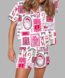 Christmas Bow Silky Satin Pajama Set