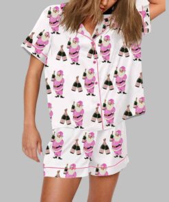 Christmas Champagne Santa Pajama Set
