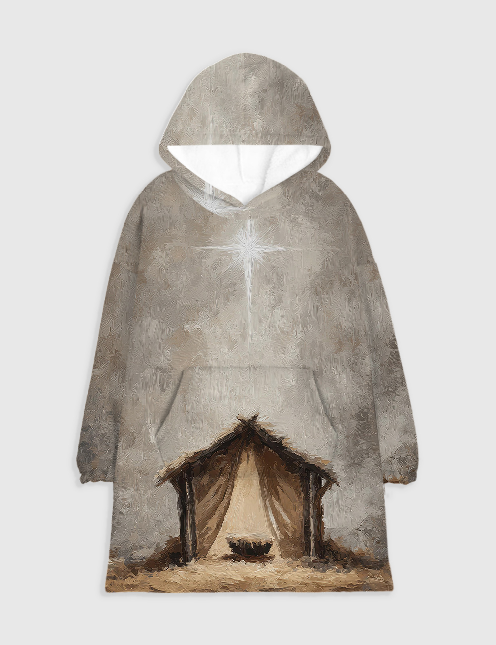 Christmas Christian Jesus Nativity Blanket Hoodie