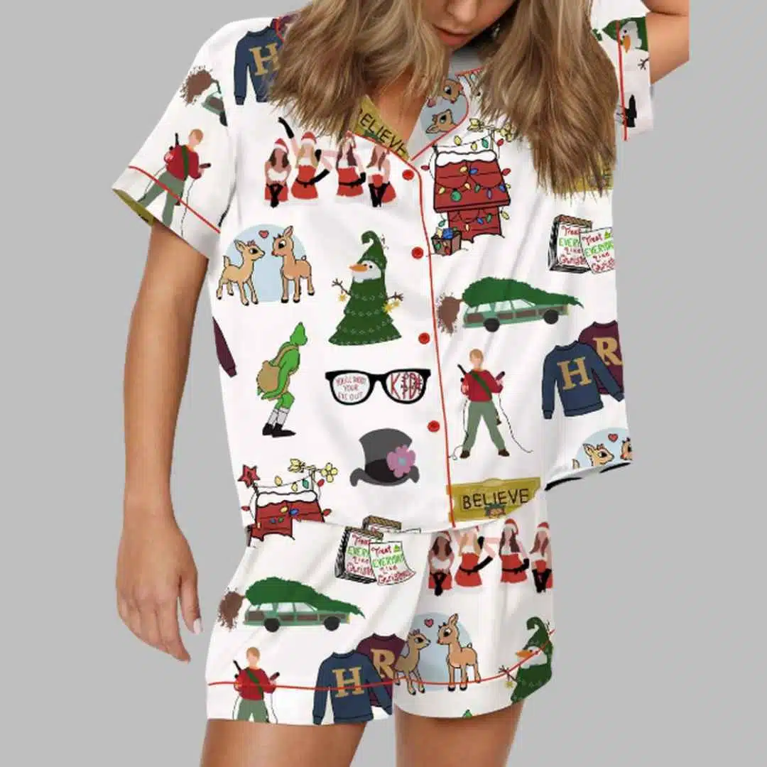 Christmas Classics Satin Pajama Set