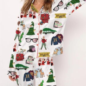 Alternative view of Christmas Classics Satin Pajama Set