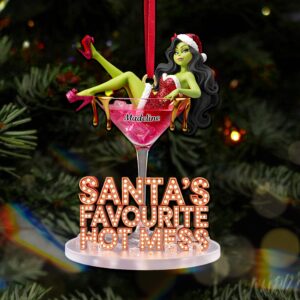 Christmas Cocktail Ornament – Funny Personalized Holiday Gifts For Her 01pamg251025