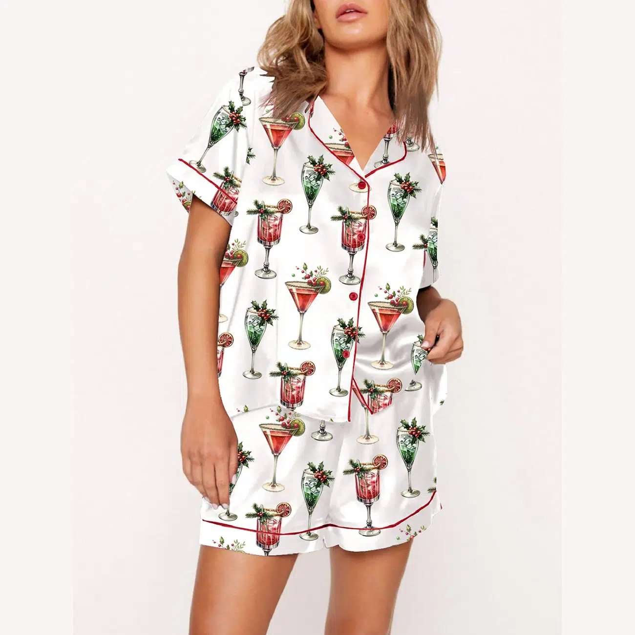 Christmas Cocktail Pajama Set