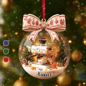 Alternative view of Christmas Coffee Lover Ornament - Personalized Gift For Coffee Lover Ornament 01PAMG021025