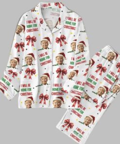 Christmas Coquette Bow Trump I Will Be Home For Christmas Pajama Set