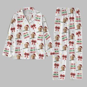 Alternative view of Christmas Coquette Bow Trump I Will Be Home For Christmas Pajama Set