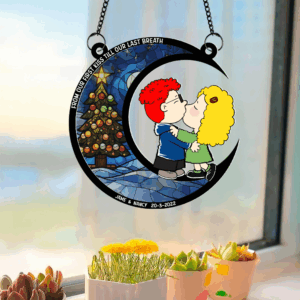 Alternative view of Christmas Couple Suncatcher Ornaments - Personalized Gifts 03topu220724hg
