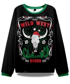 Christmas Cow Skull Ugly Christmas Sweater