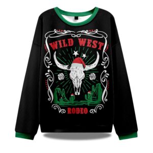 Christmas Cow Skull Ugly Christmas Sweater