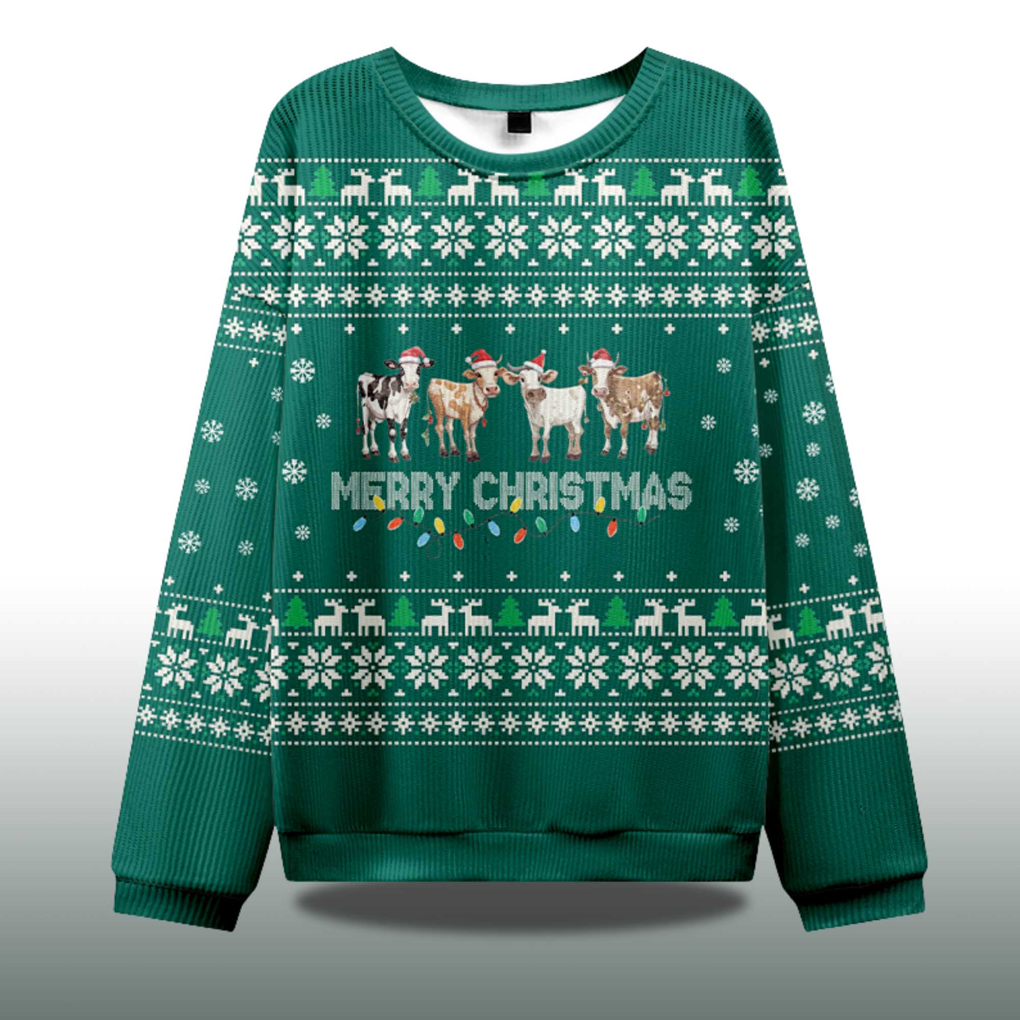 Alternative view of Christmas Cow Ugly Christmas Sweater