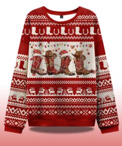 Alternative view of Christmas Cowgirl Boots Ugly Christmas Sweater