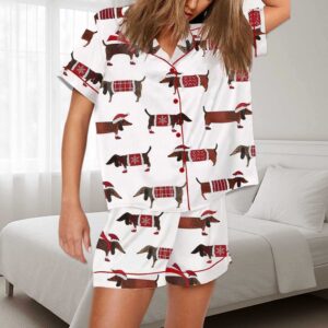 Alternative view of Christmas Dachshund Pajama Set For Women