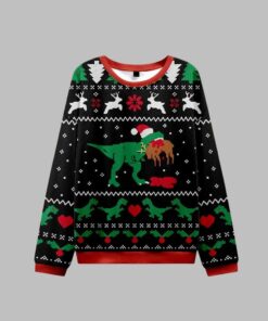 Alternative view of Christmas Dinosaur Ugly Sweater 2025 Christmas 