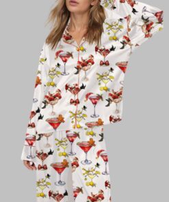 Christmas Drink Satin Pajama Set