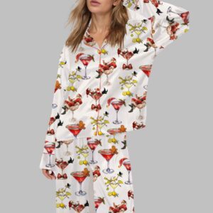 Christmas Drink Satin Pajama Set