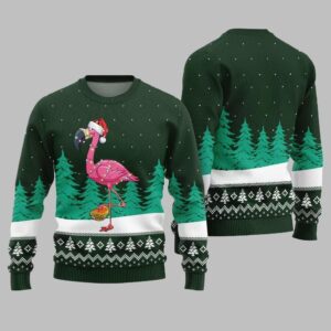 Christmas Flamingo Ugly Sweater 2025 Christmas - Grishko.com