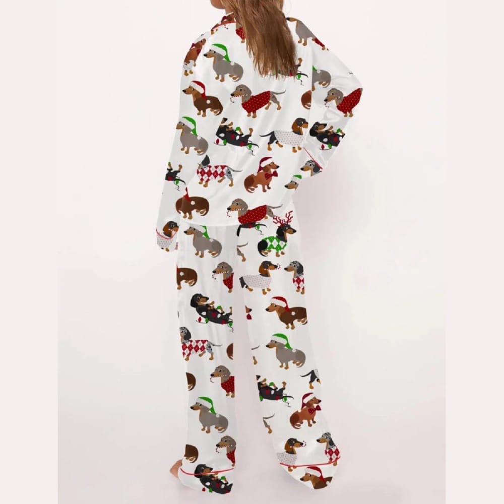 Christmas Funny Dachshund Pajama Set - Image 3