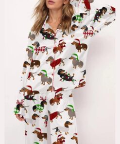 Christmas Funny Dachshund Pajama Set