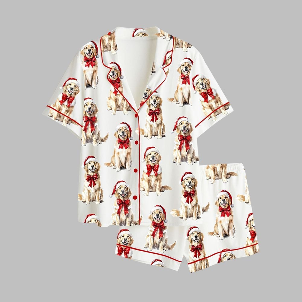 Christmas Golden Retriever Pajama Set