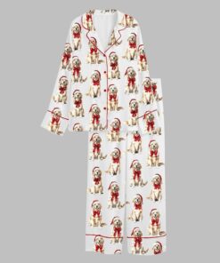 Alternative view of Christmas Golden Retriever Pajama Set