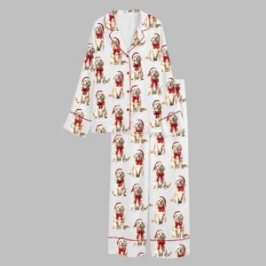 Alternative view of Christmas Golden Retriever Pajama Set