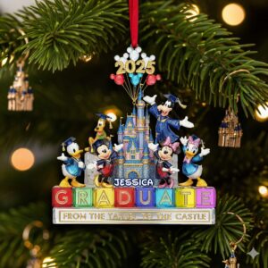 Alternative view of Christmas Graduate Castle Ornament - Personalized Gifts For Graduates 03NALU280825