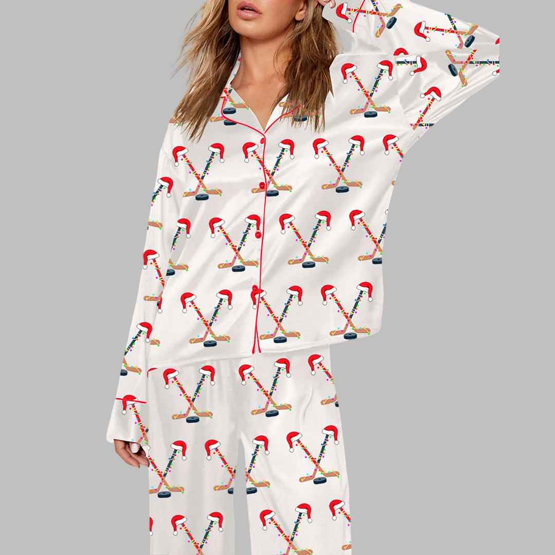 Christmas Hockey Pajama Set