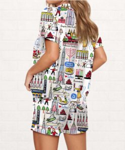 Alternative view of Christmas Holidays In New York Satin Pajama Set