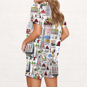 Alternative view of Christmas Holidays In New York Satin Pajama Set