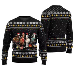 Christmas Horses Ugly Christmas Sweater - Grishko.com