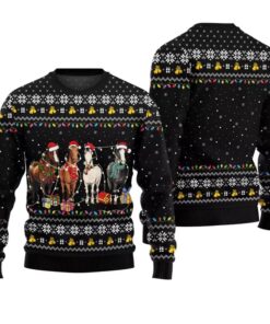 Alternative view of Christmas Horses Ugly Christmas Sweater 