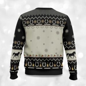 Alternative view of Christmas Horses Ugly Christmas Sweater