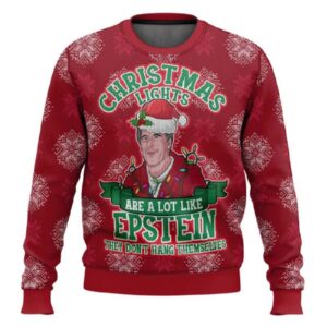Christmas Lights Are A Lot Like Epstein Ugly Christmas Sweater