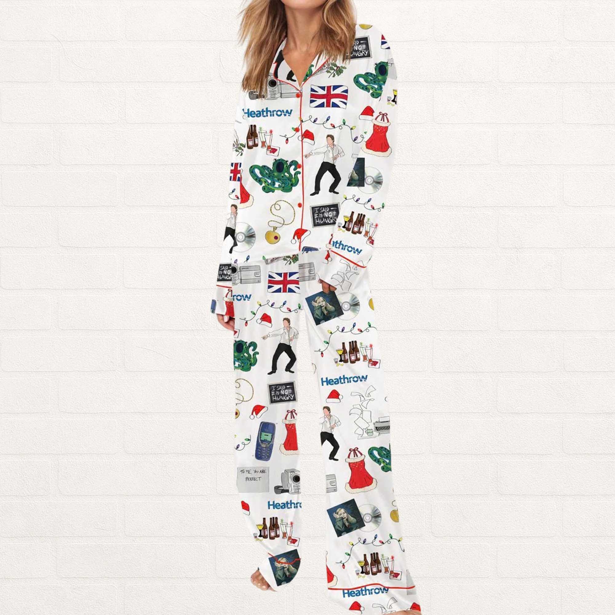 Alternative view of Christmas Love Actually Silky Satin Pajama Set