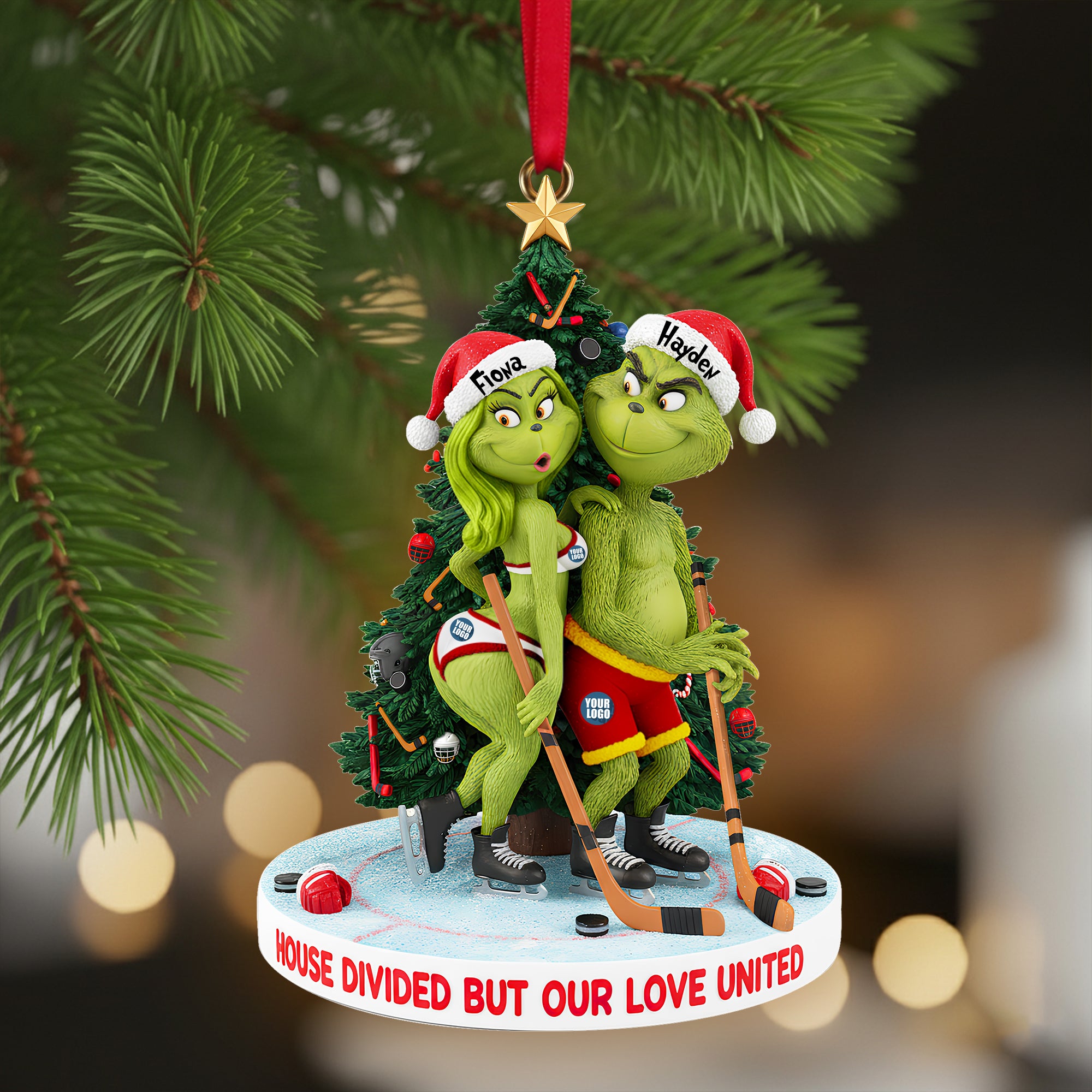 Alternative view of Christmas Ornament Personalized Funny Gifts For Sport Lover Couple 03hulu081025