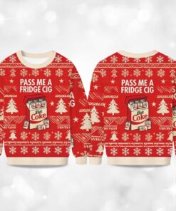 Alternative view of Christmas Pass Me A Fridge Cig Diet Coke Ugly Sweater