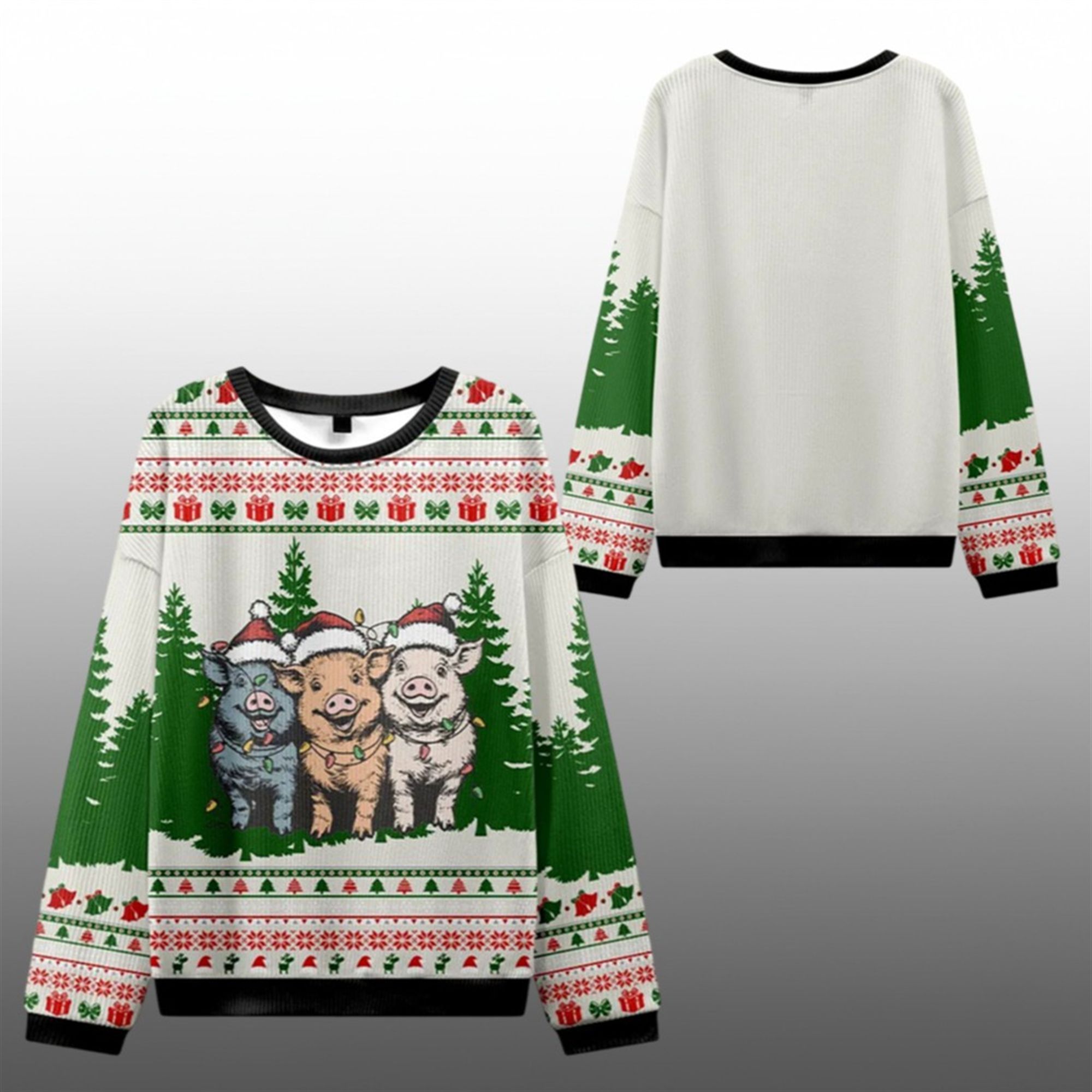 Christmas Pigs Ugly Sweater 2025 Christmas - Grishko.com