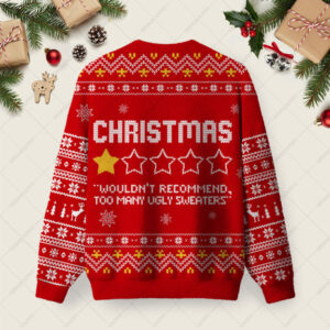 Alternative view of Christmas Review Ugly Christmas Fuzzy Fleece Sweatshirt