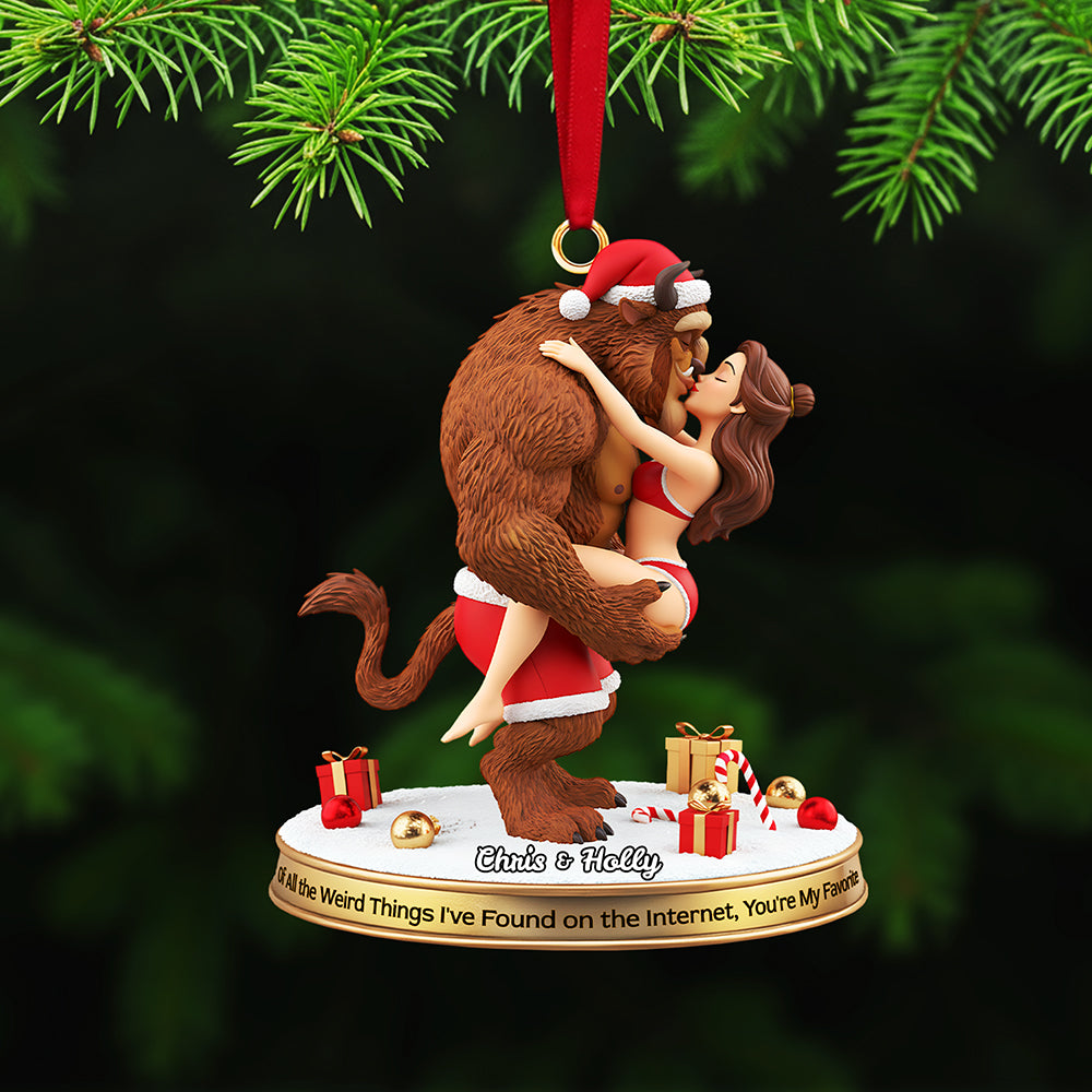 Christmas Romance Couple Ornament Personalized Gifts For Couple 02OHTA111025