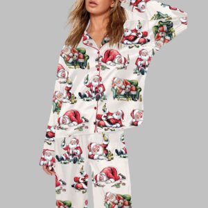 Christmas Santa Drink Beer Pajama Set