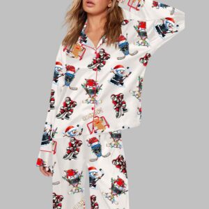 Christmas Santa Hockey Pajama Set
