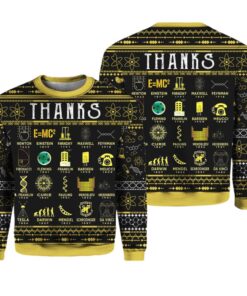 Alternative view of Christmas Thanks Science Ugly Christmas Sweater 
