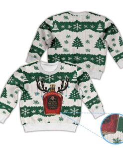 Alternative view of Christmas Tree Crown Royal Black Ugly Christmas Sweater