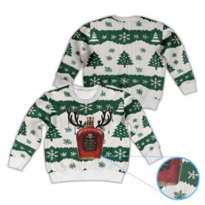Alternative view of Christmas Tree Crown Royal Black Ugly Christmas Sweater