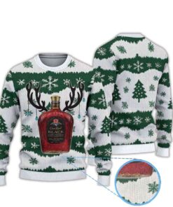 Christmas Tree Crown Royal Black Ugly Christmas Sweater