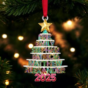 Christmas Tree Family Name Ornament Personalized Gifts For Family 03NALU161025