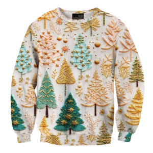 Christmas Tree Print Ugly Christmas Sweater - Grishko.com